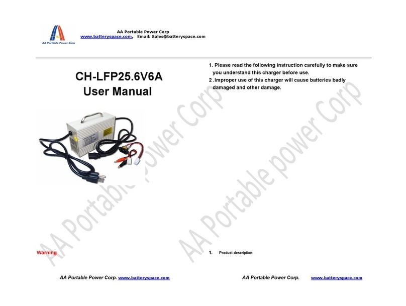 AA Portable Power Corp CH-LFP25.6V6A user manual