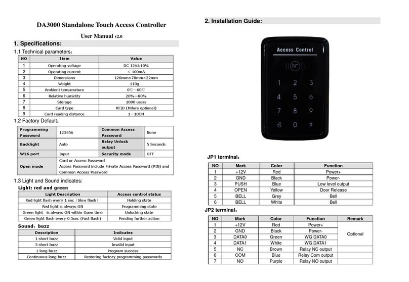 Belco Security DA3000 user manual