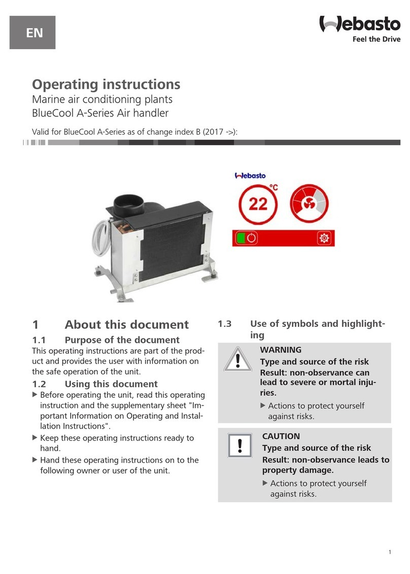 Webasto BlueCool A-Series User manual