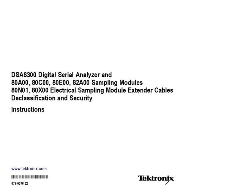 Tektronix 82A00 Declassification and security instructions