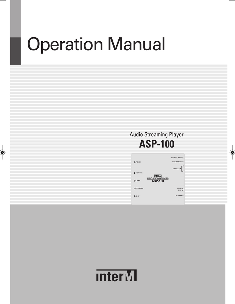 Inter-m ASP-100 Installation manual