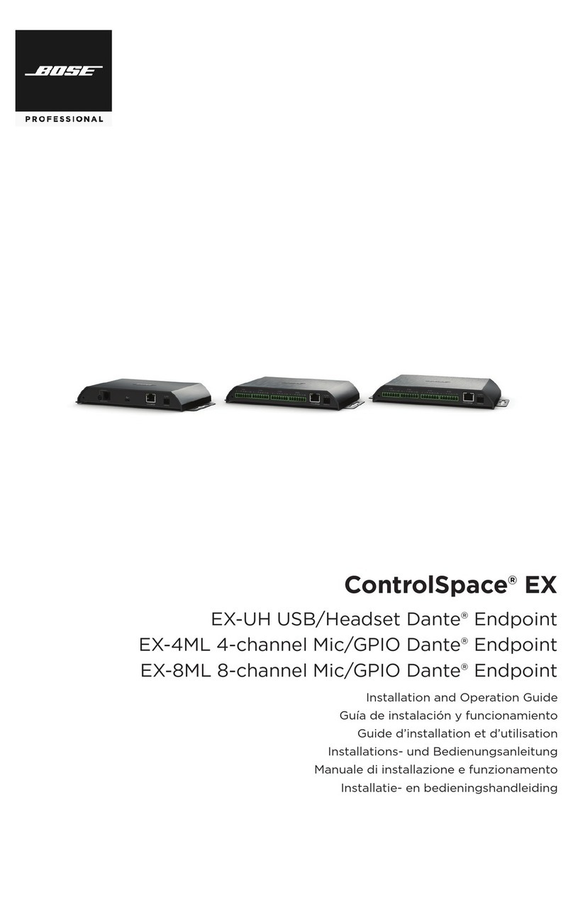 Bose ControlSpace EX-UH Installation and operation guide