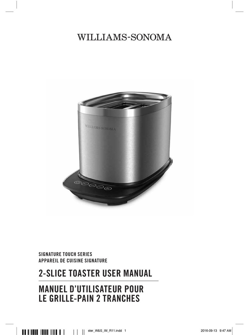 Williams-Sonoma Signature Touch 2-Slice Toaster user manual