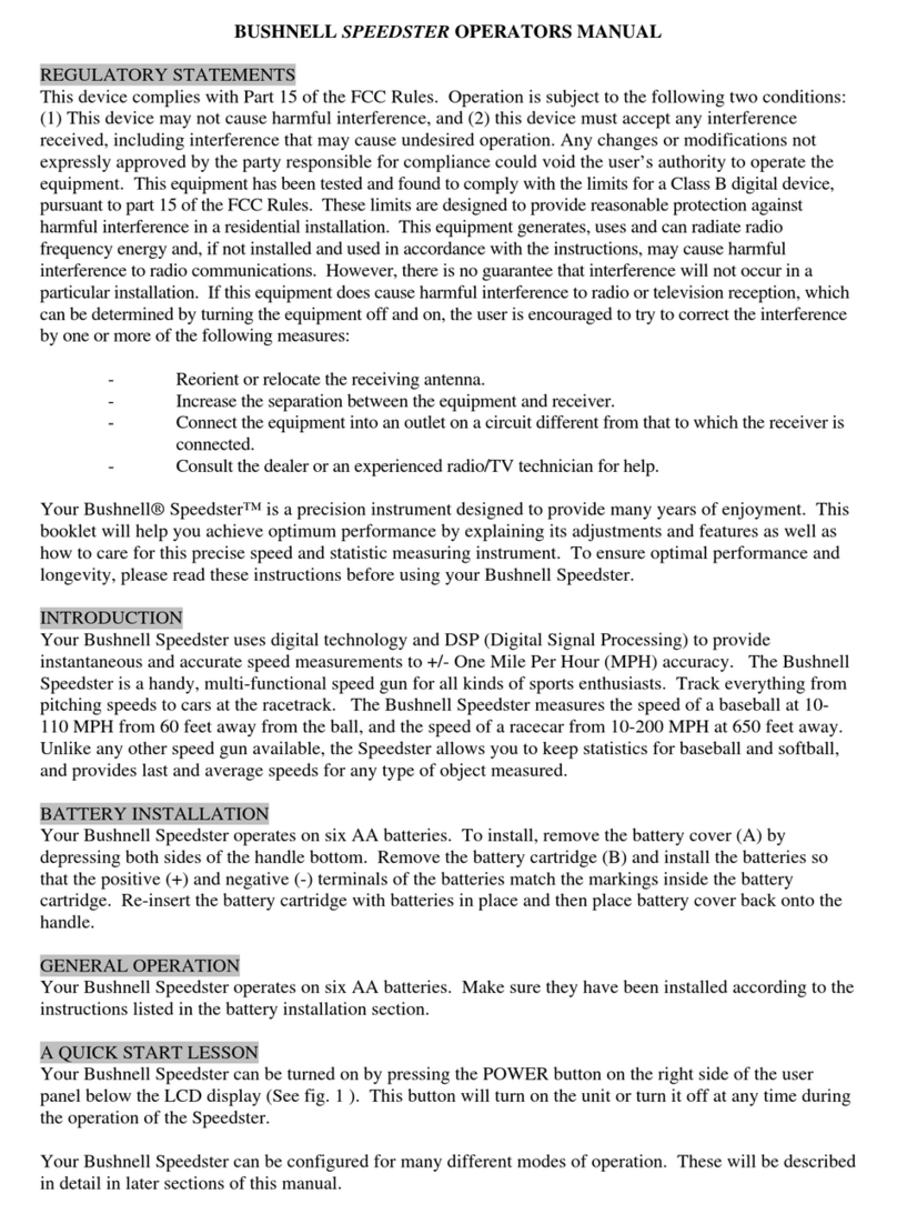 Bushnell Speedster Operator's manual
