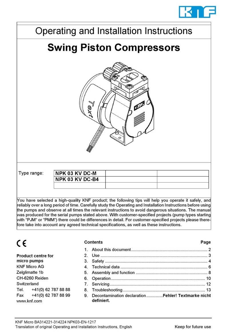 KNF NPK 03 KV DC-M Operating and installation instructions