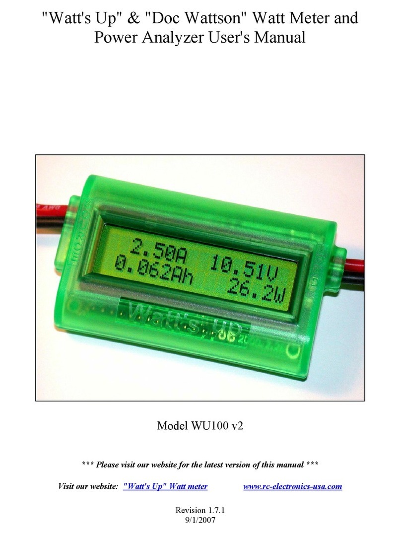 RC watt's up WU100 user manual