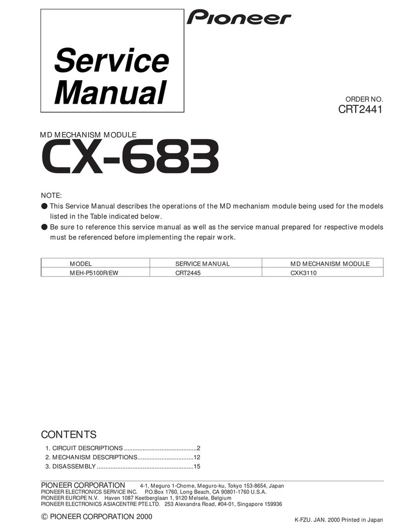 Pioneer CX-683 User manual Pioneer CX-683 User manual