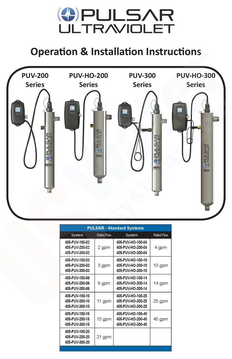 Pulsar Ultraviolet 405-PUV-100-02 Operation & installation instructions Pulsar Ultraviolet 405-PUV-100-02 Operation & installation instructions