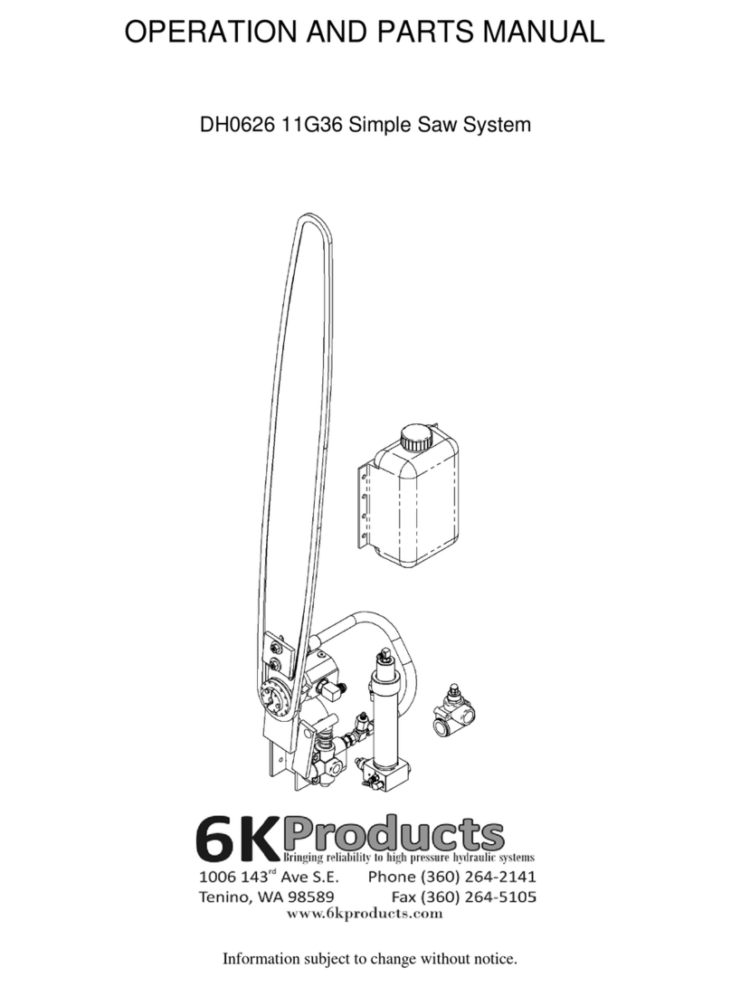 6K Products DH0626 Operation and parts manual