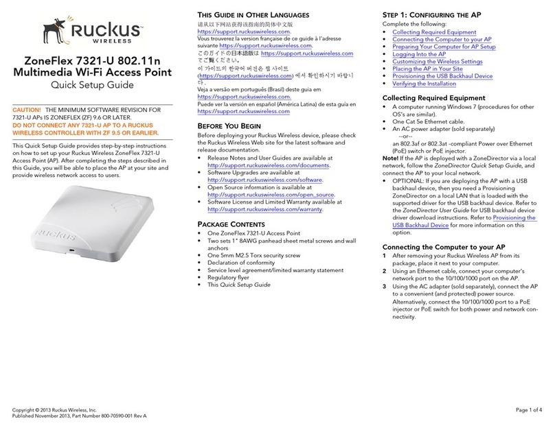 Ruckus Wireless ZoneFlex 7321-U User manual Ruckus Wireless ZoneFlex 7321-U User manual