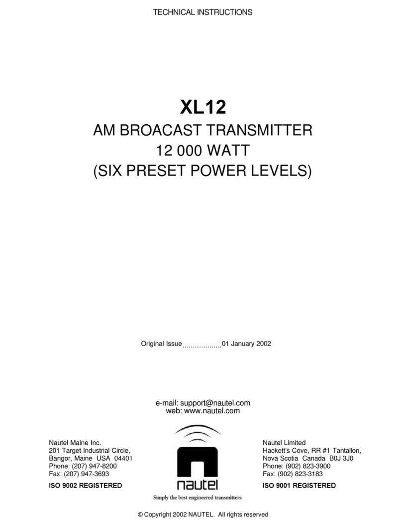 Nautel XL12 Technical instructions