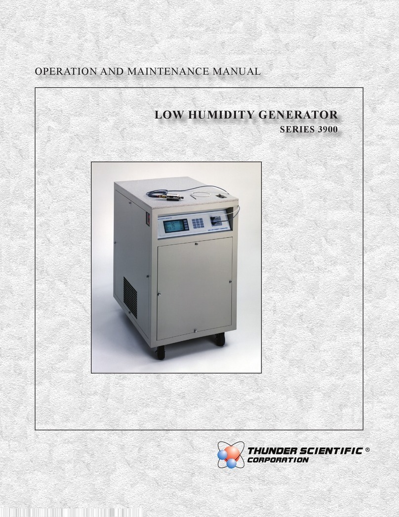 Thunder Scientific series 3900 Operation and maintenance manual