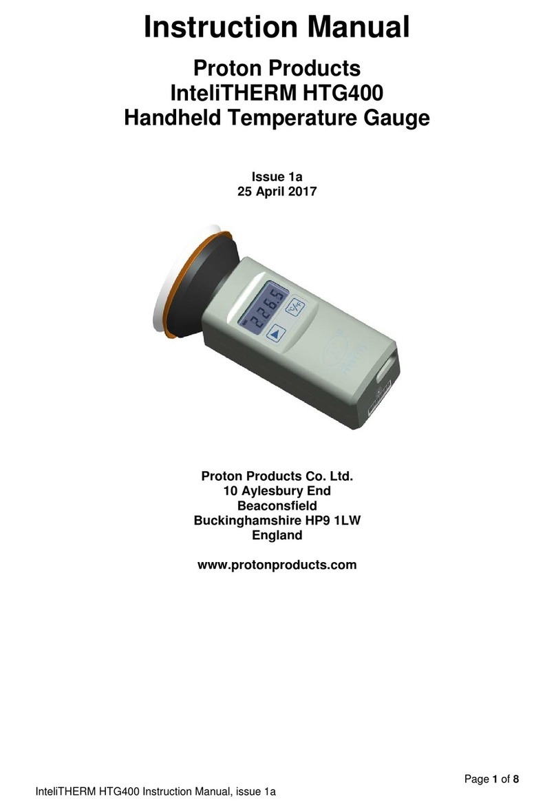 Proton InteliTHERM HTG400 Instruction manuals