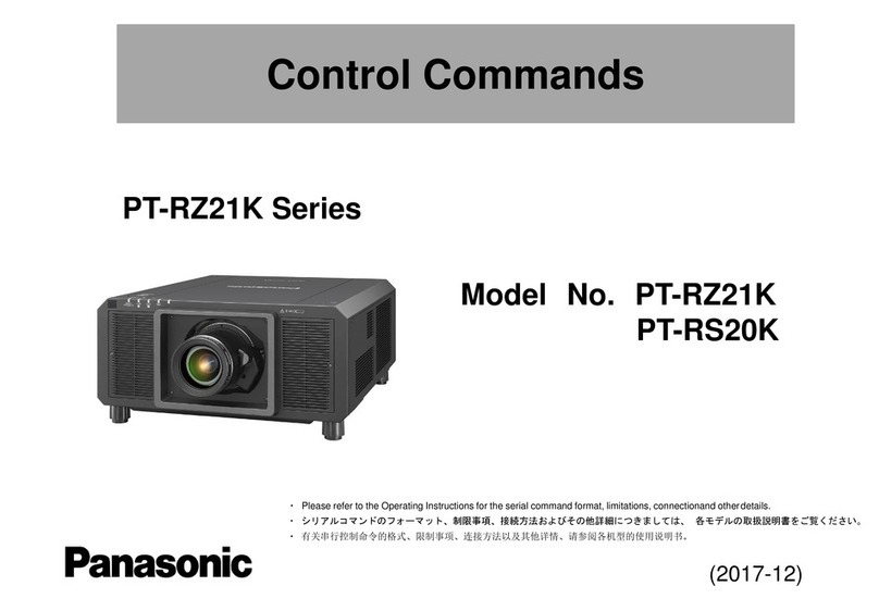 Panasonic PT-RZ21K Installation manual