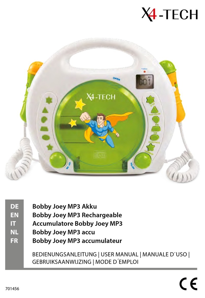 X4-TECH Bobby Joey MP3 User manual