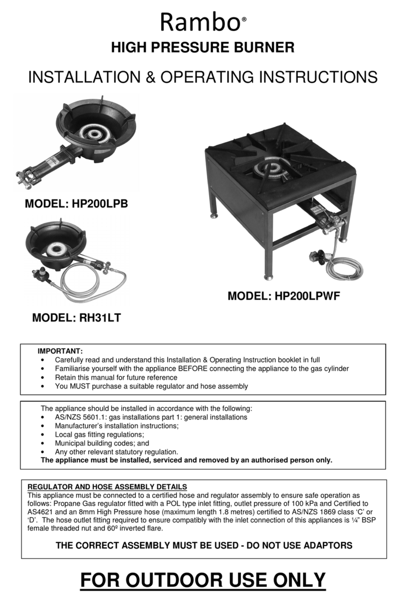 RAMBO HP200LPB Installation & operating instructions