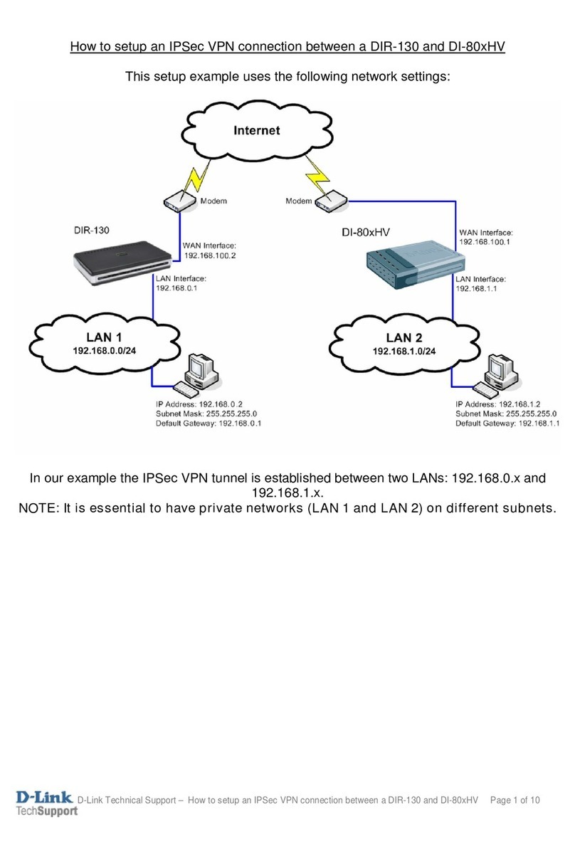D-Link DIR-130 - Broadband VPN Router Setup guide D-Link DIR-130 - Broadband VPN Router Setup guide