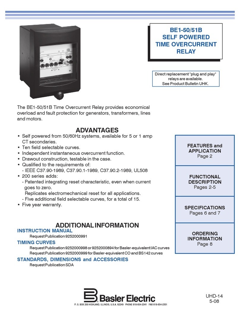 Basler BE1-50/51B User manual