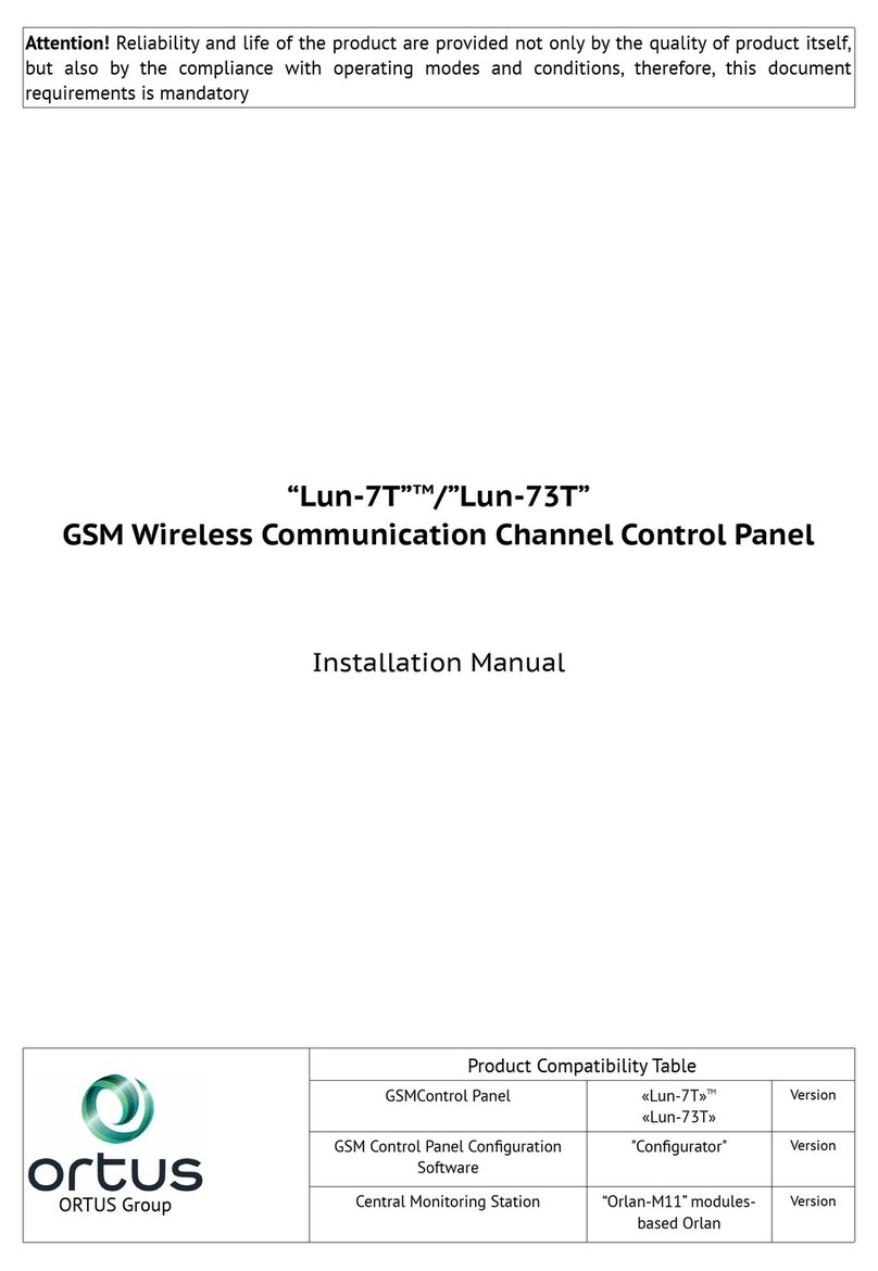 Ortus LUN-7T User manual