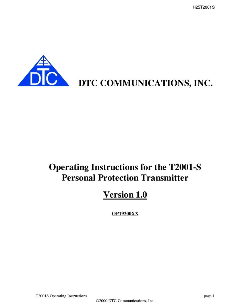 DTC T2001-S operating instructions