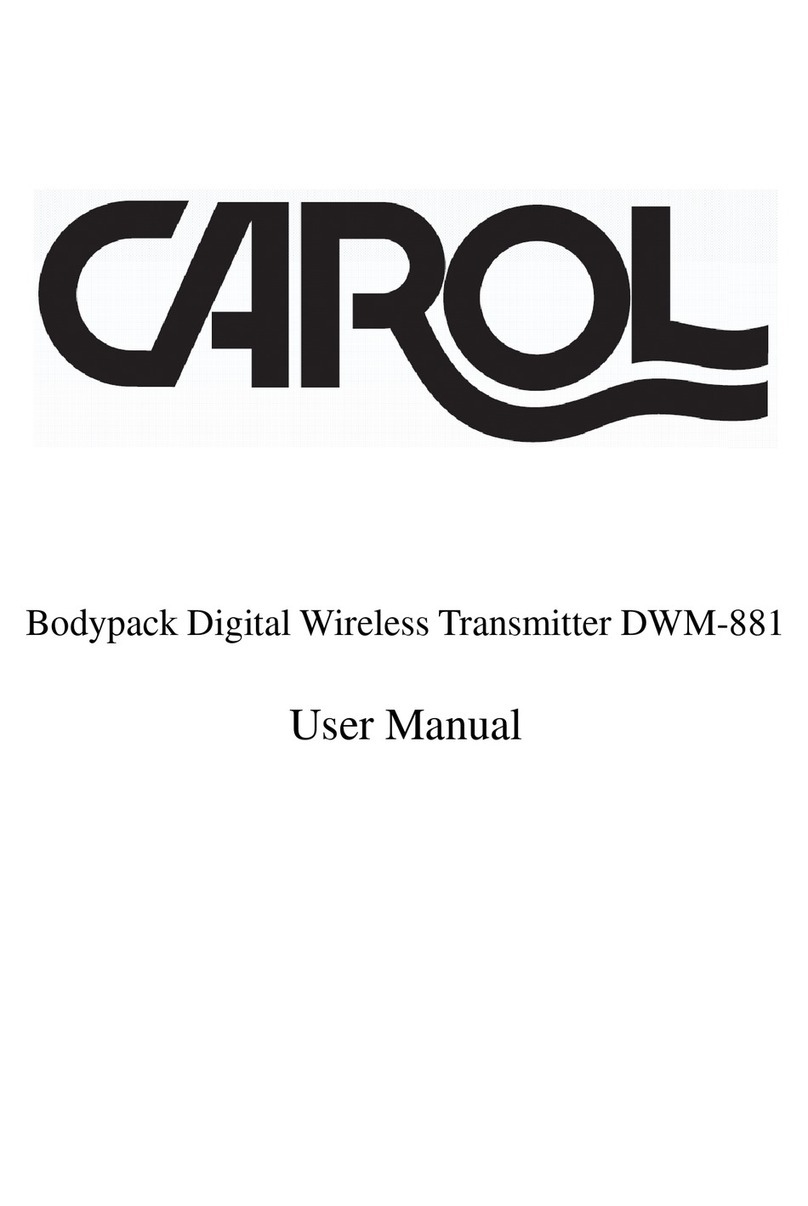 CAROL DWR-882 user manual CAROL DWR-882 user manual