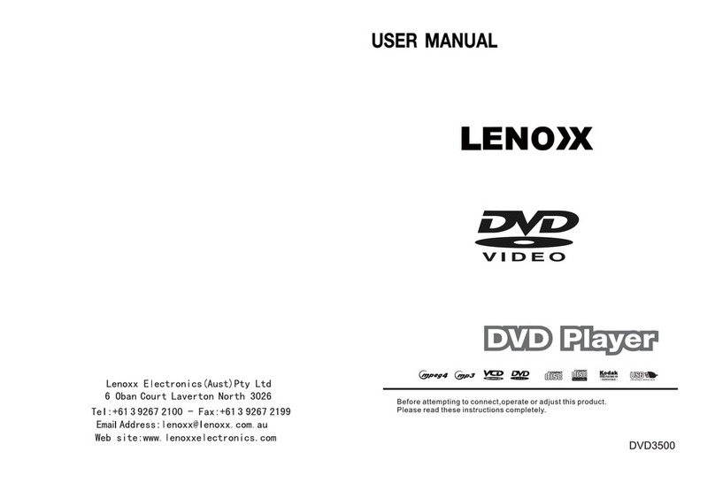 Lenox DVD3500 user manual