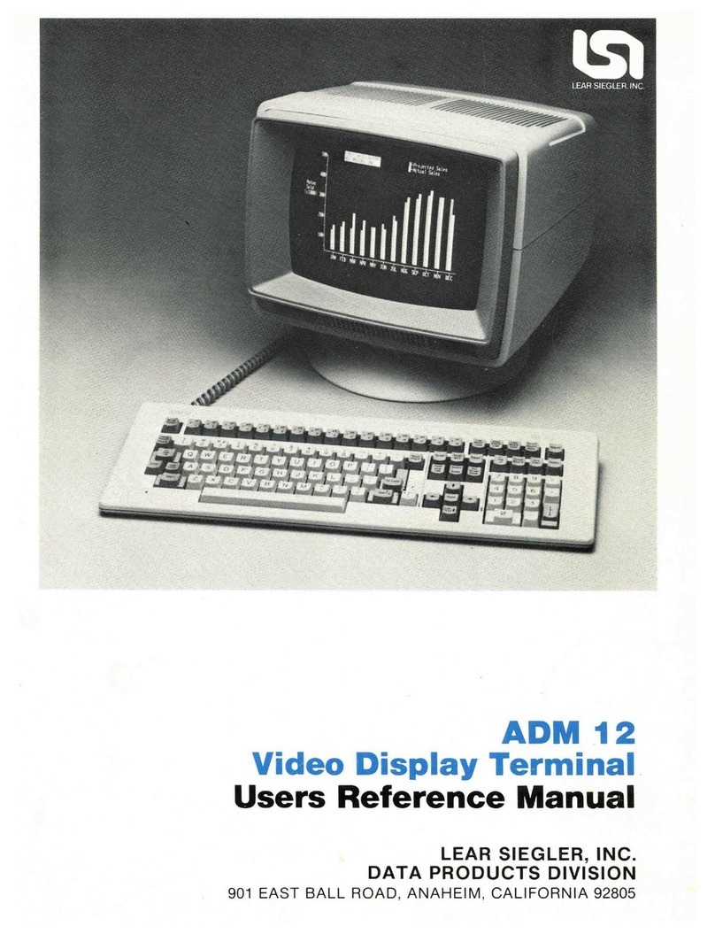 Lear Siegler ADM 12 User's reference manual