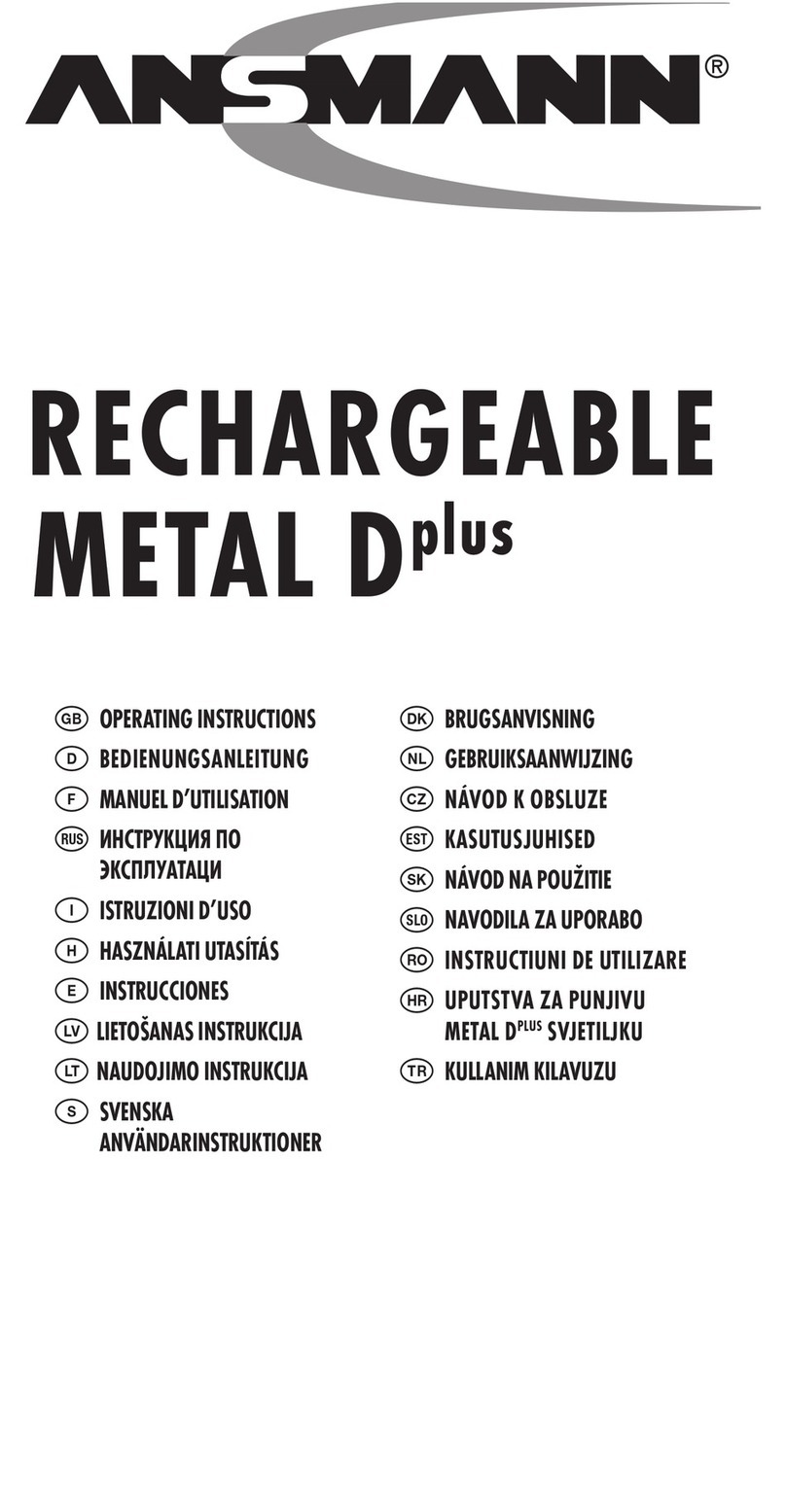 ANSMANN Rechargeable Metal D Plus User manual ANSMANN Rechargeable Metal D Plus User manual