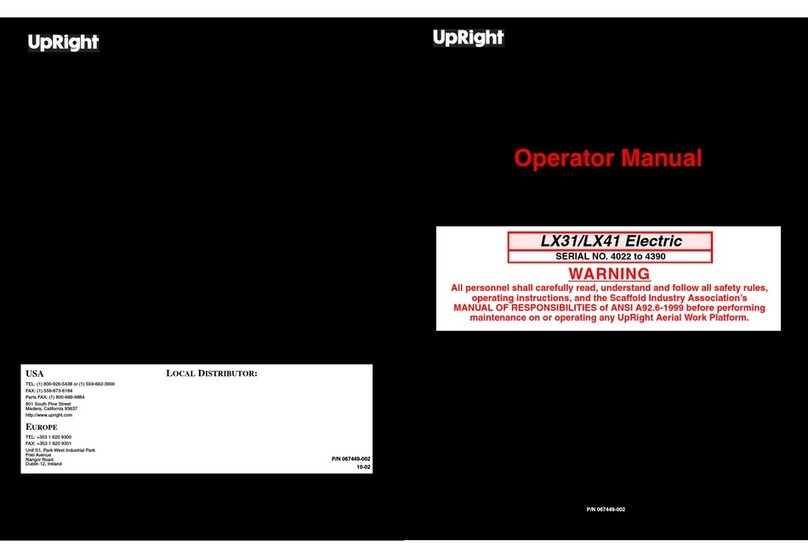 Upright LX31 Operator's manual