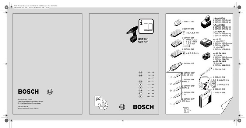 Bosch GSR 9,6-1 operating instructions