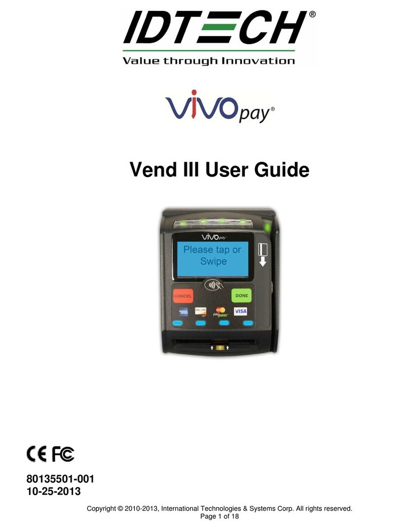 VIVOpay Vend III User manual