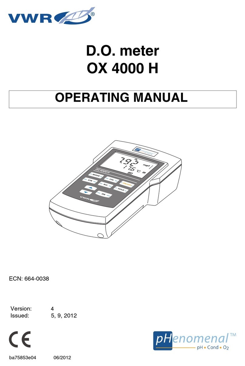 VWR OX 4000 H User manual