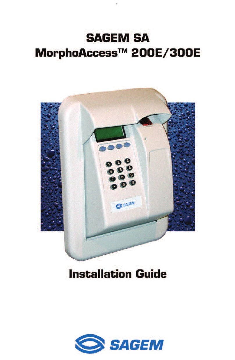Sagem MorphoAccess 200E User manual