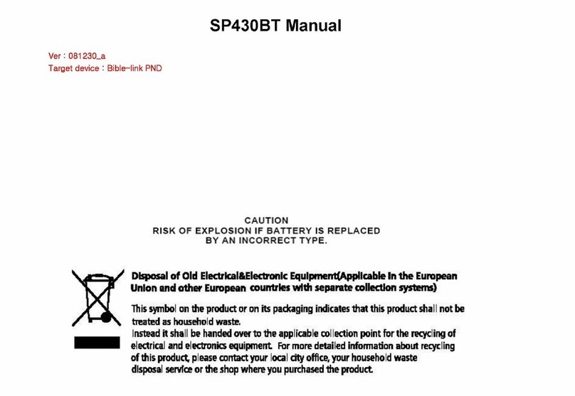 POINT-FIVE SP430BT manual