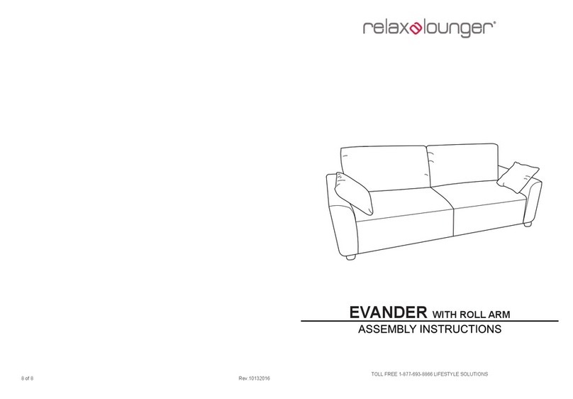 Relax-A-Lounger EVANDER Assembly instructions Relax-A-Lounger EVANDER Assembly instructions