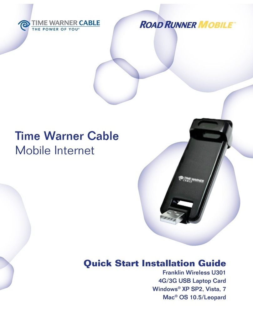 Franklin Wireless U301 Quick start installation guide