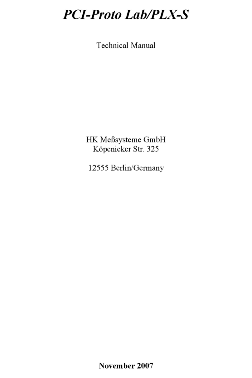 PLX PCI-Proto Lab/PLX-S User manual