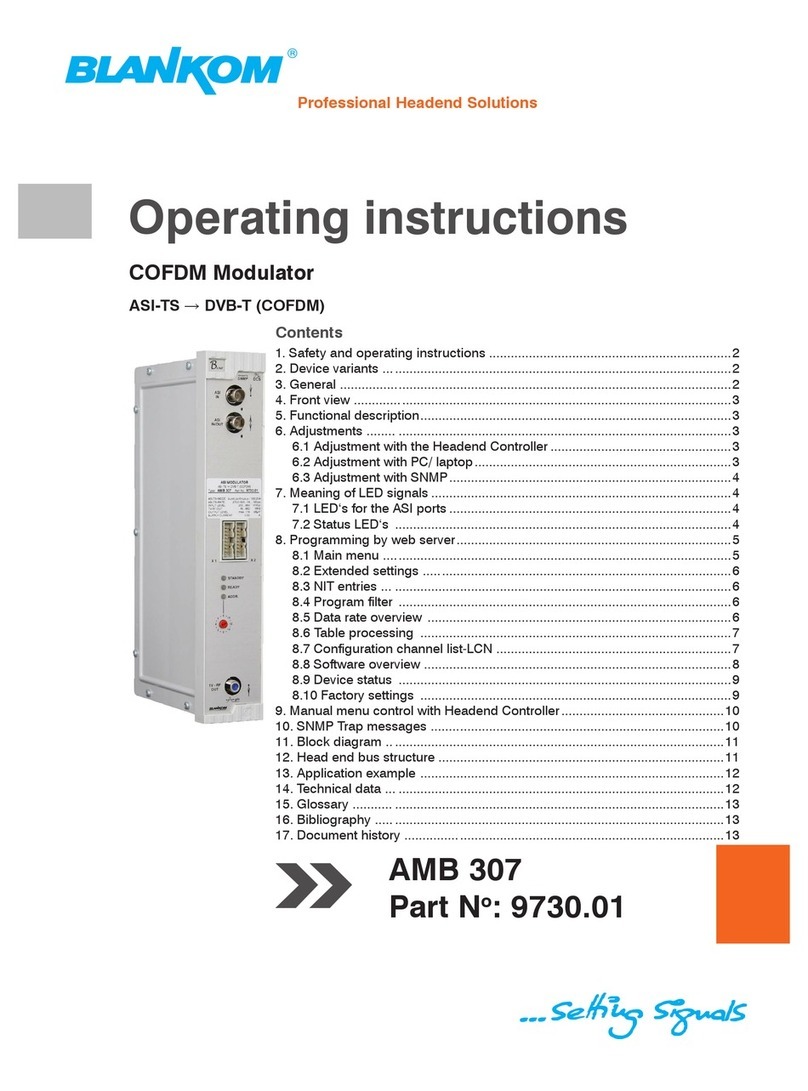 Blankom AMB 307 operating instructions