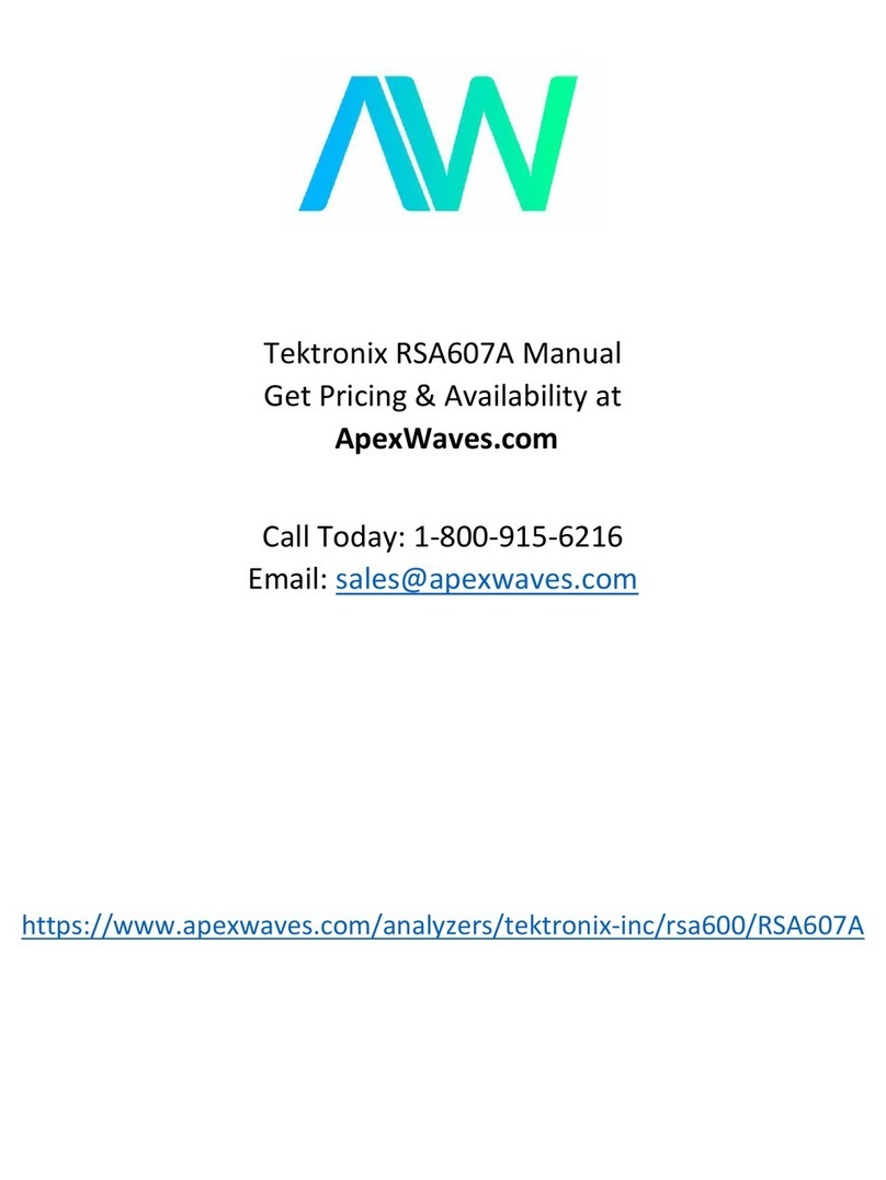 ApexWaves Tektronix RSA607A Manual