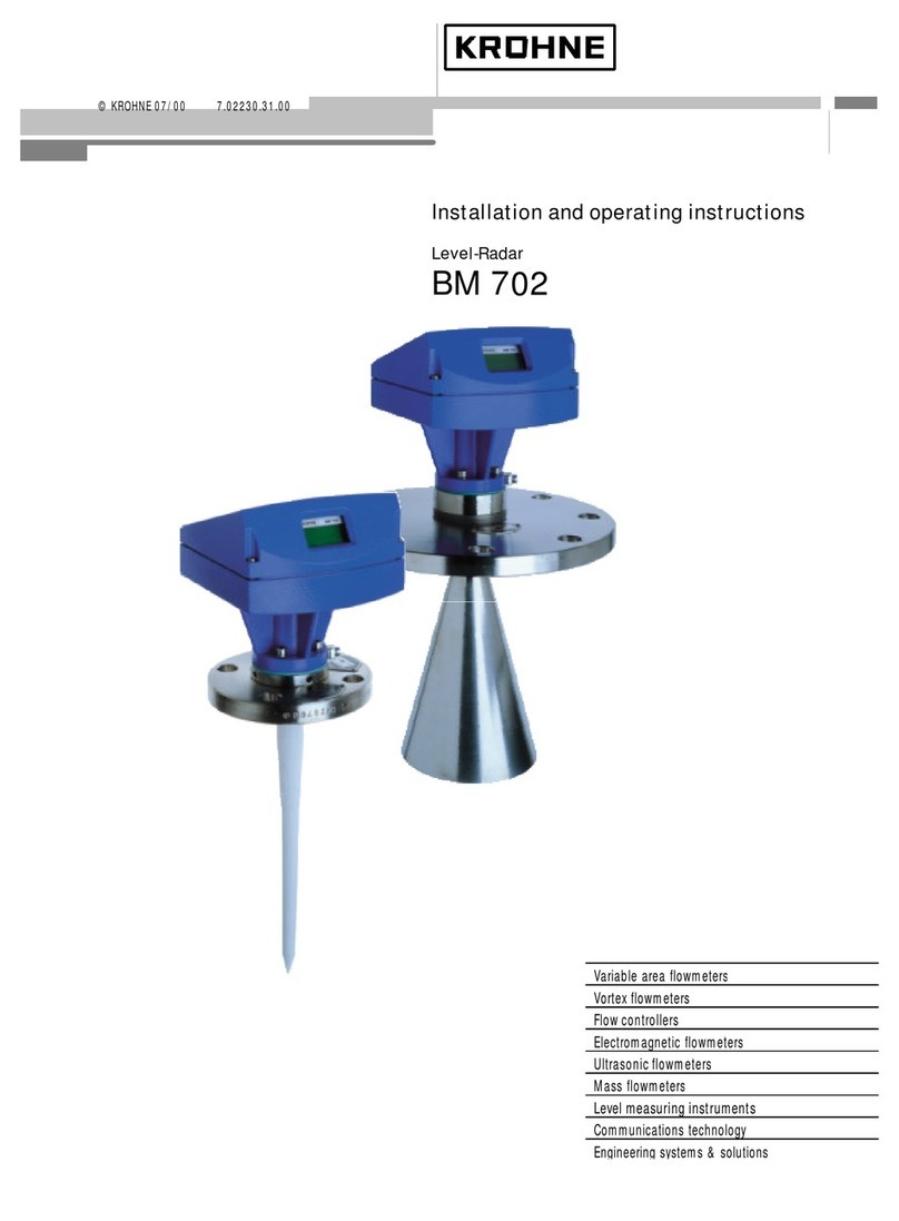 KROHNE BM 702 Installation and operating instruction