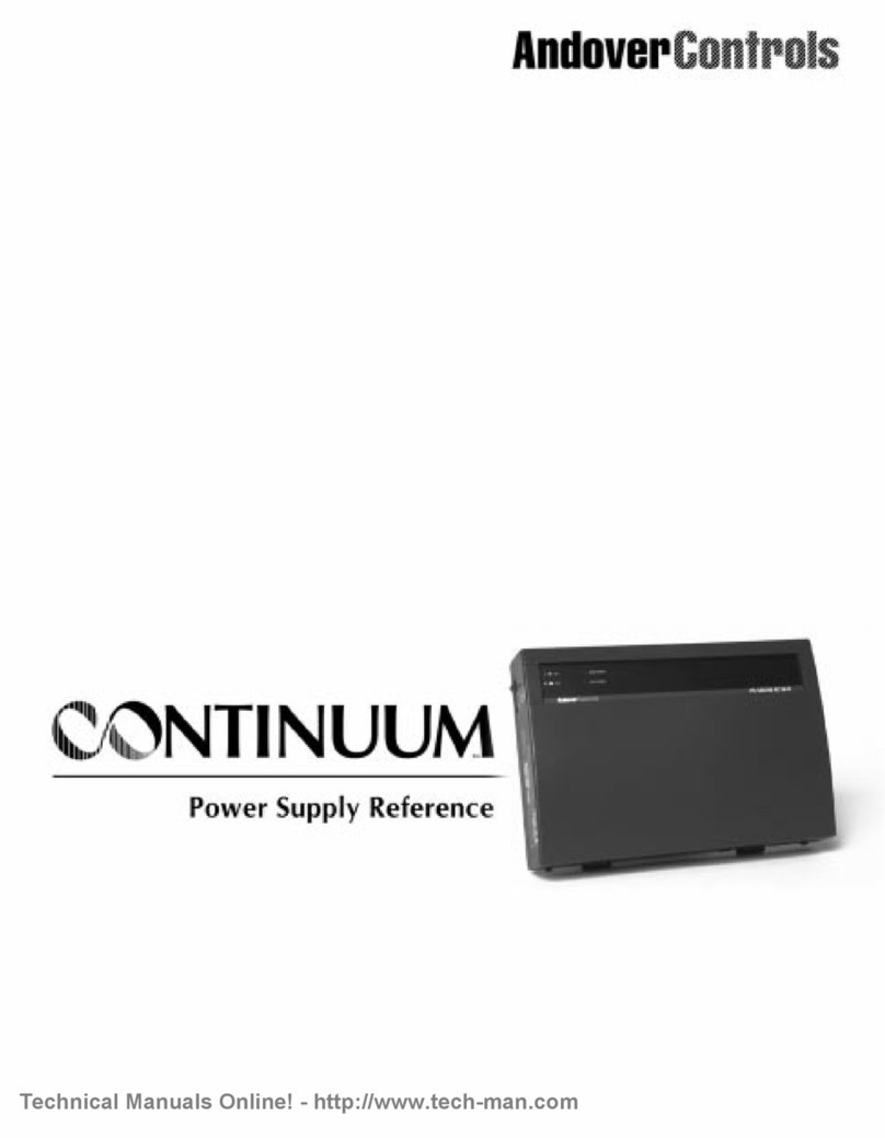 Andover Controls Continuum PS 120/240 AC 50-U manual