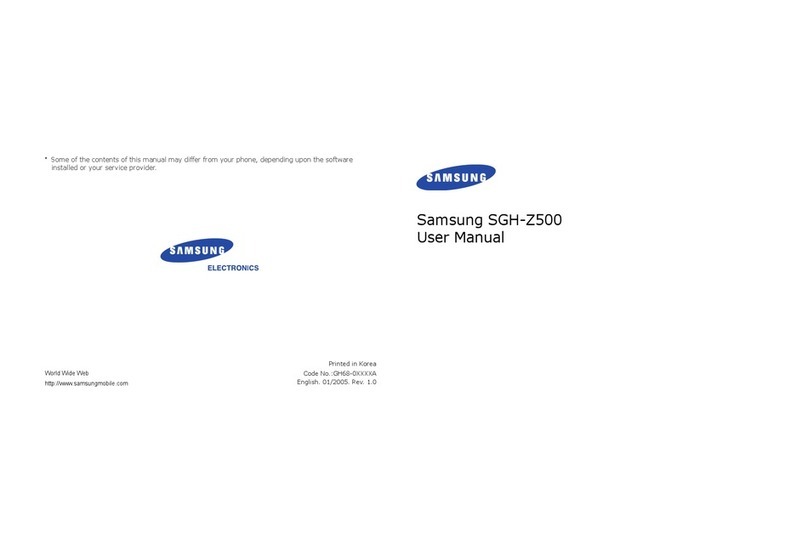 Samsung SGH-Z500 Anycall User manual
