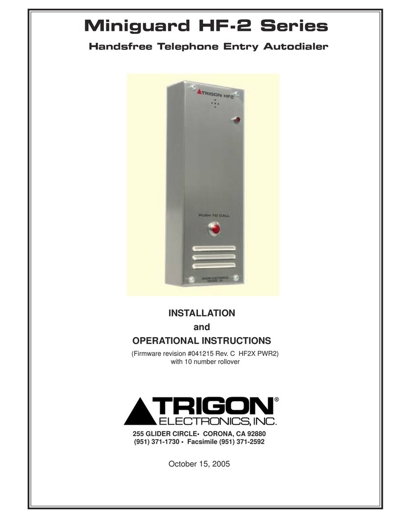 Trigon Miniguard HF-2 Series Quick start guide