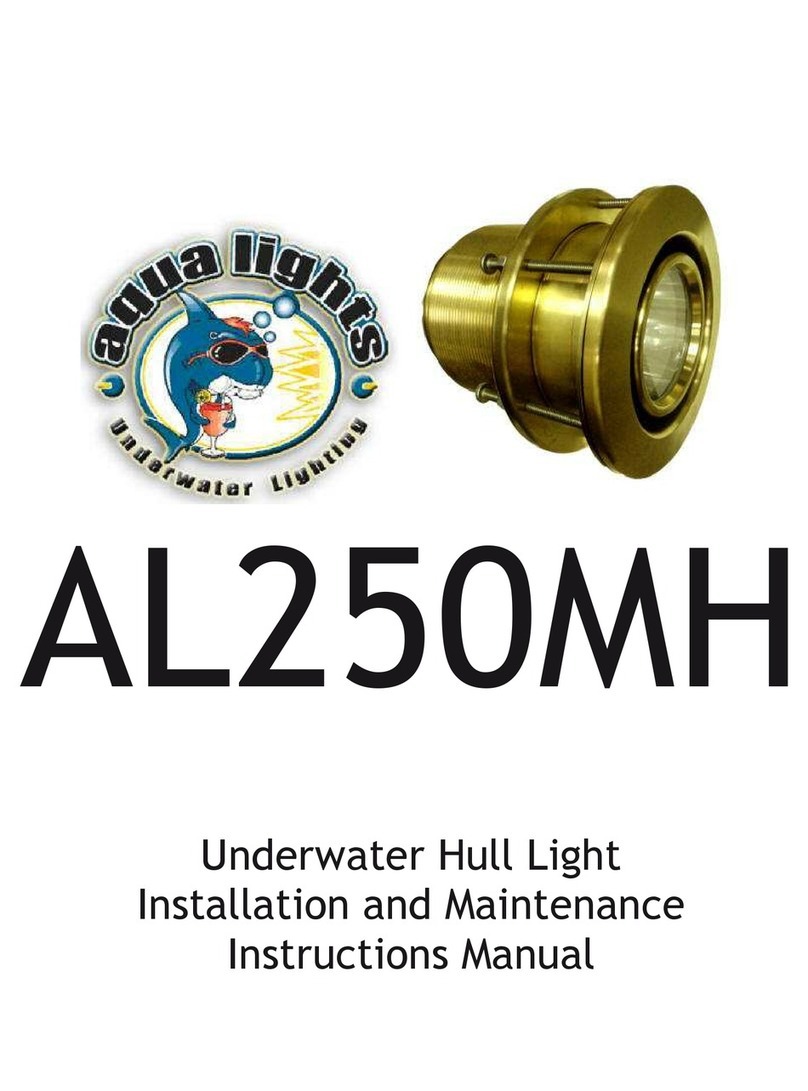 Aqua Lights AL250MH Installation and maintenance instruction manual Aqua Lights AL250MH Installation and maintenance instruction manual