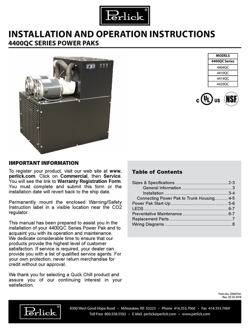 Perlick 4400QC Series User manual Perlick 4400QC Series User manual