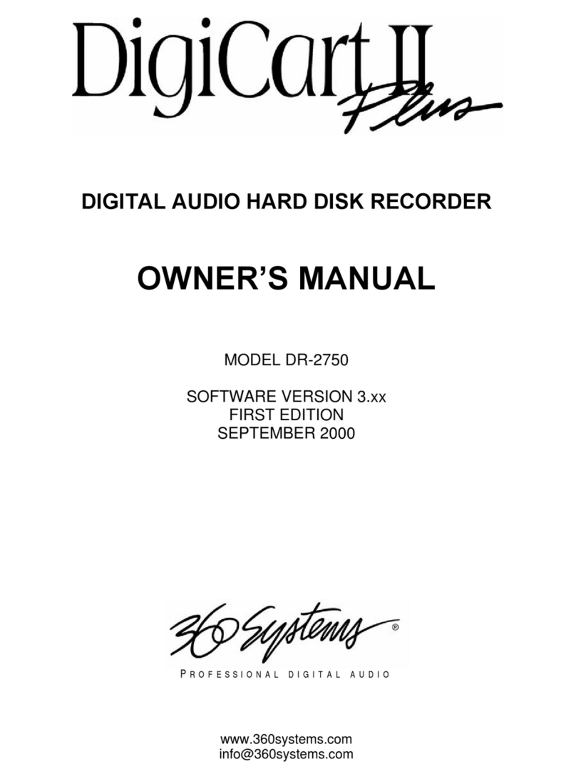 360 Systems DR-2750 User manual