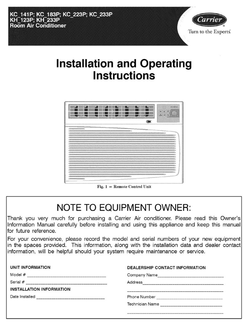 Carrier KC_141P User manual Carrier KC_141P User manual