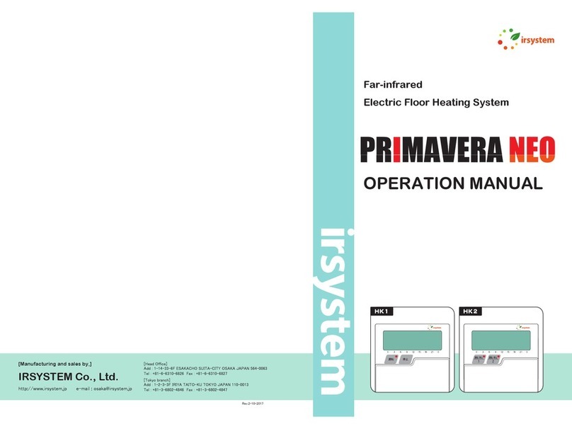 irsystem PRIMAVERA NEO HK1 Operation manuals