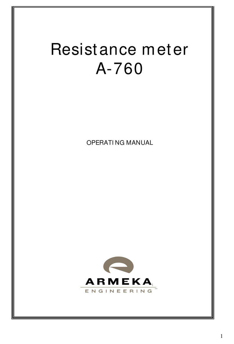 Armeka Engineering A-760 operating manual
