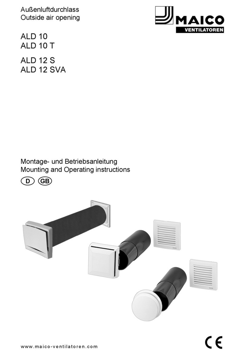Maico ALD 10 Mounting and operating instructions